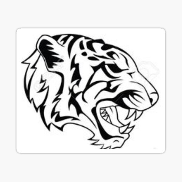 Тигр профиль вектор