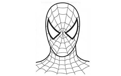 Человек паук рисунок для срисовки