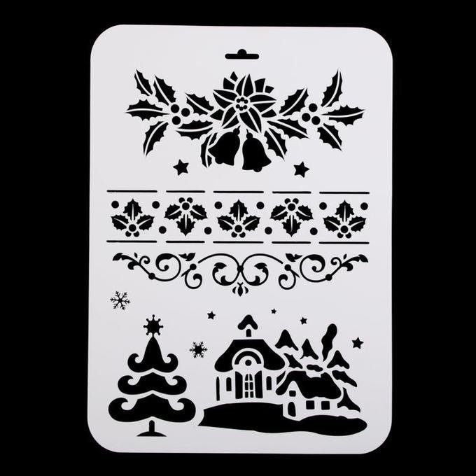 Пластиковые трафареты новый год