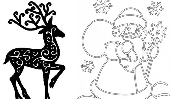 Новогодние трафареты для вырезания