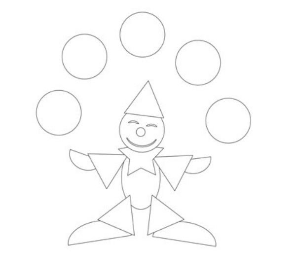 Аппликация клоун в старшей группе