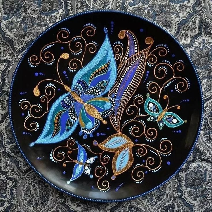 Роспись контурными красками