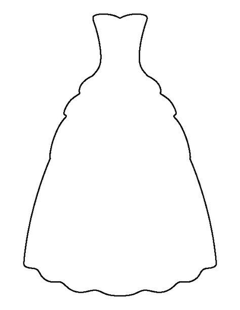 Трафарет девочка в платье