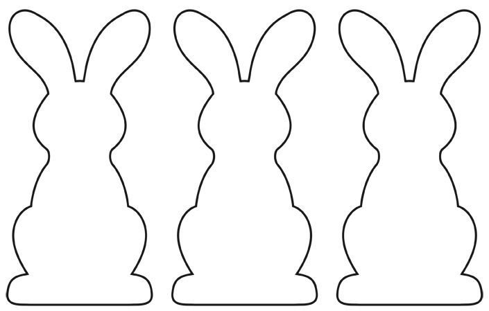 Трафарет зайчика для вырезания