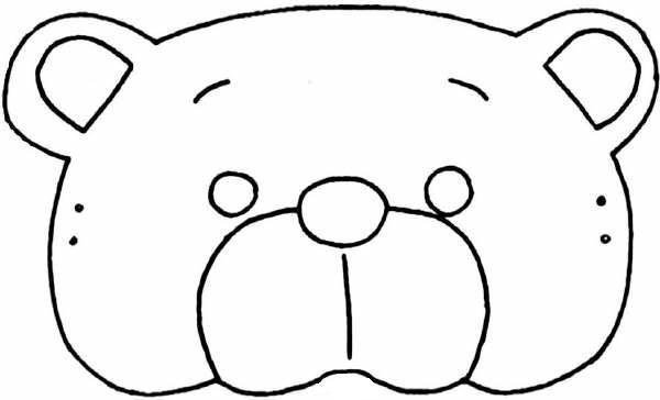 Маска медведя шаблон