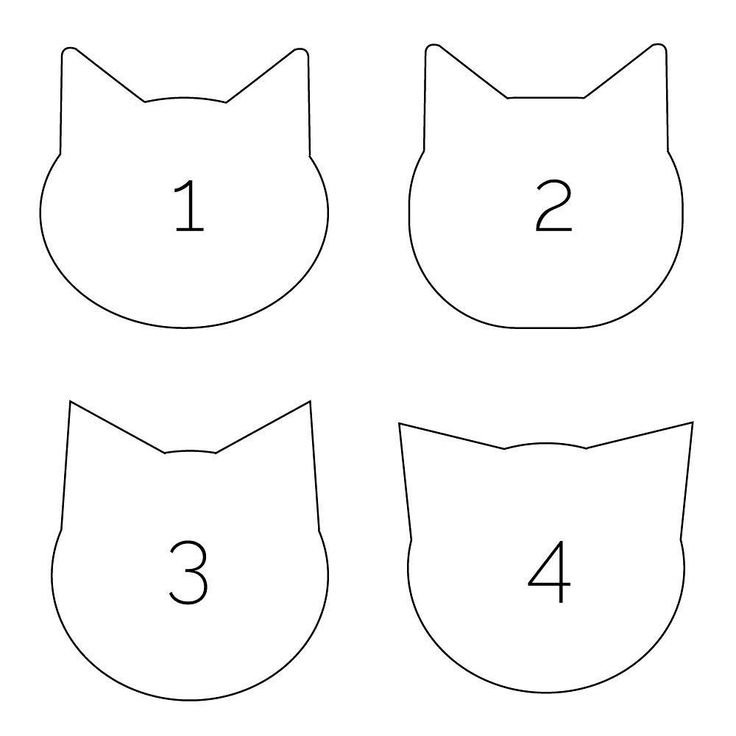 Котик трафарет