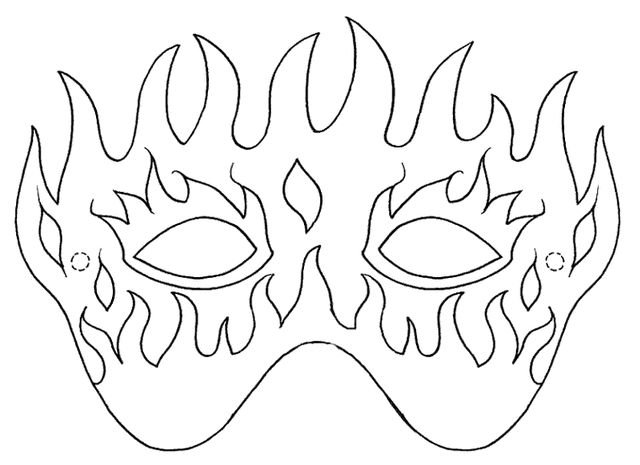 Карнавальная маска трафарет