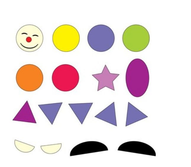 Геометрическая аппликация для детей