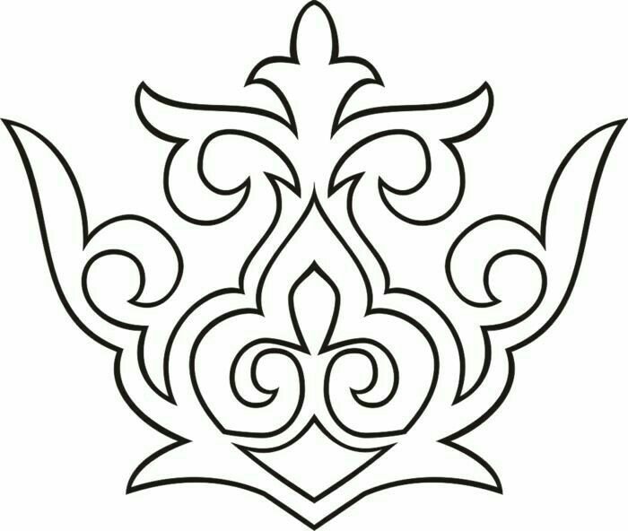 Казахский орнамент на саукеле