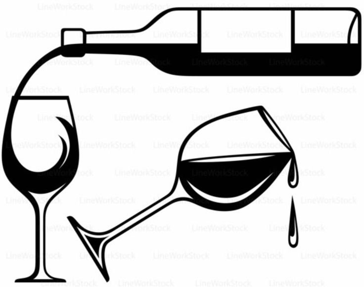 Трафарет вино
