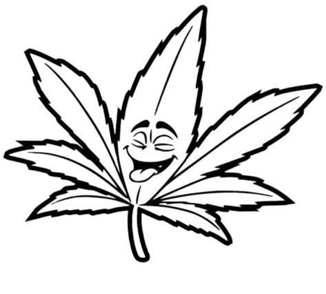 Лист марихуаны контур