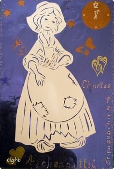 Золушка вытынанка на окно