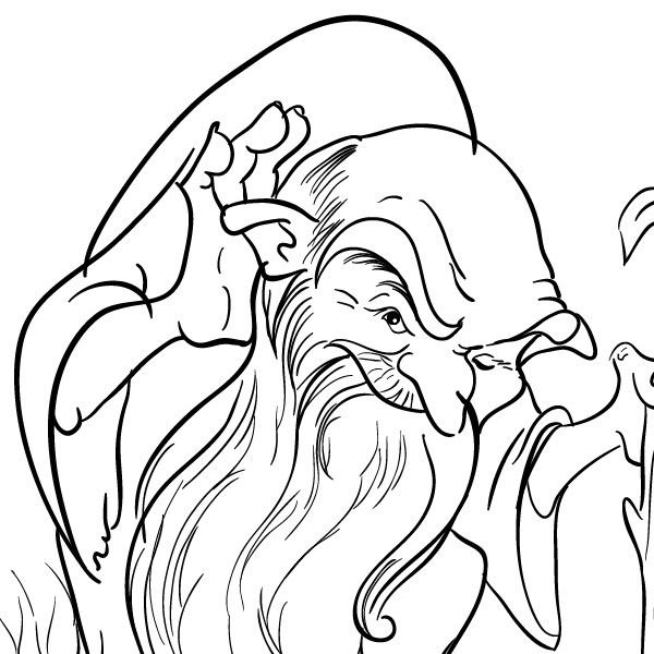 Легкий рисунок Лесовика