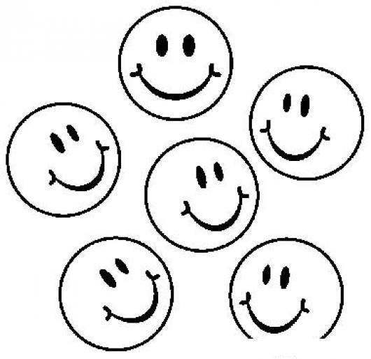 Смайлик раскраска для малышей