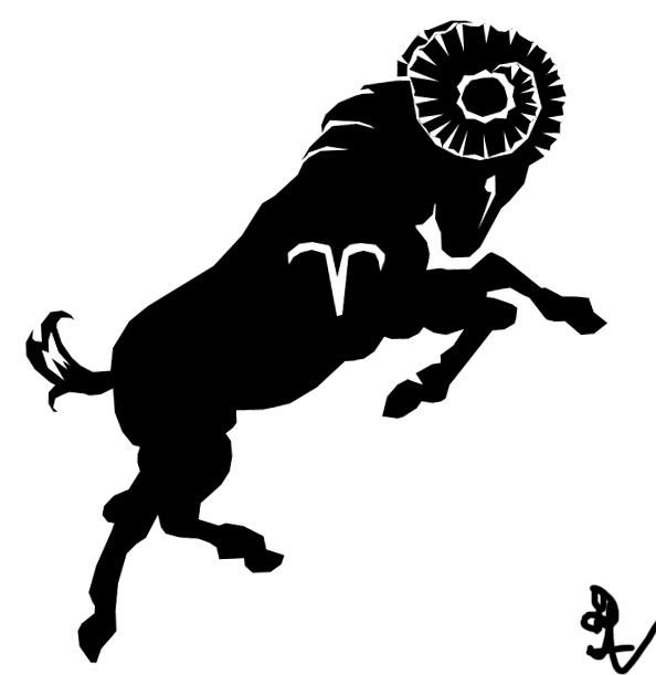 Трафарет Овен