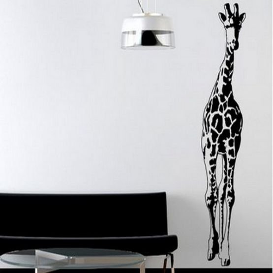 Жираф трафарет