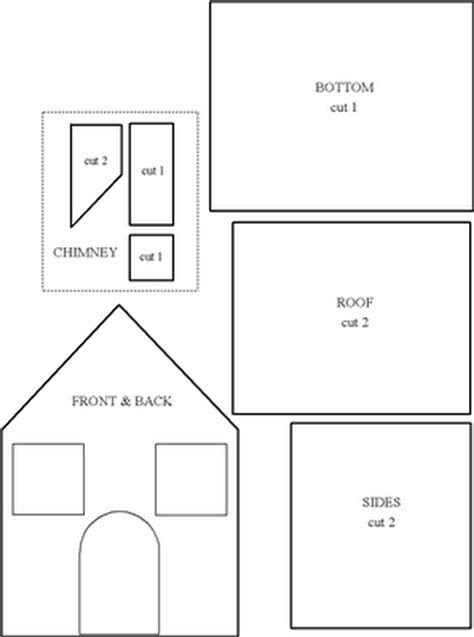 Схема выкройки пряничного домика