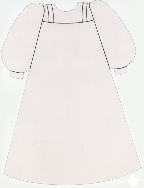 Контур платья для рисования