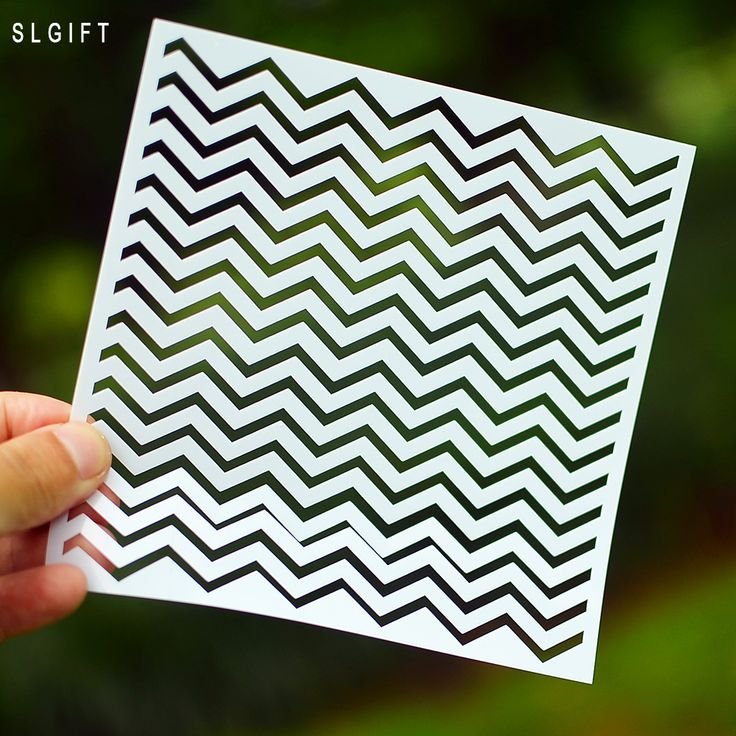 Трафарет зигзаг