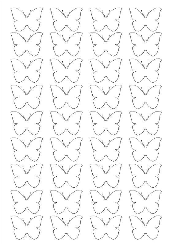 Трафарет бабочки для вырезания