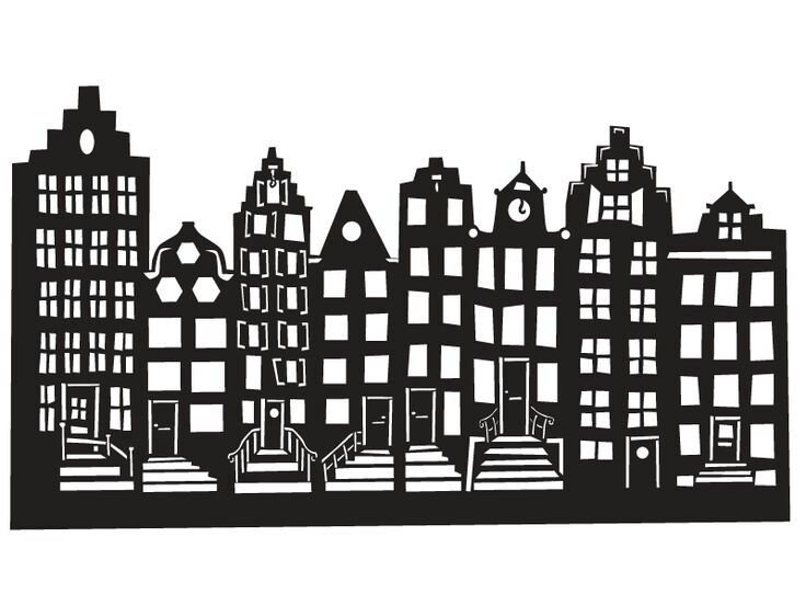 Силуэты домов города