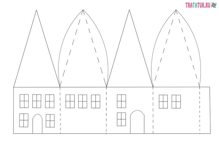 Развертка бумажного домика