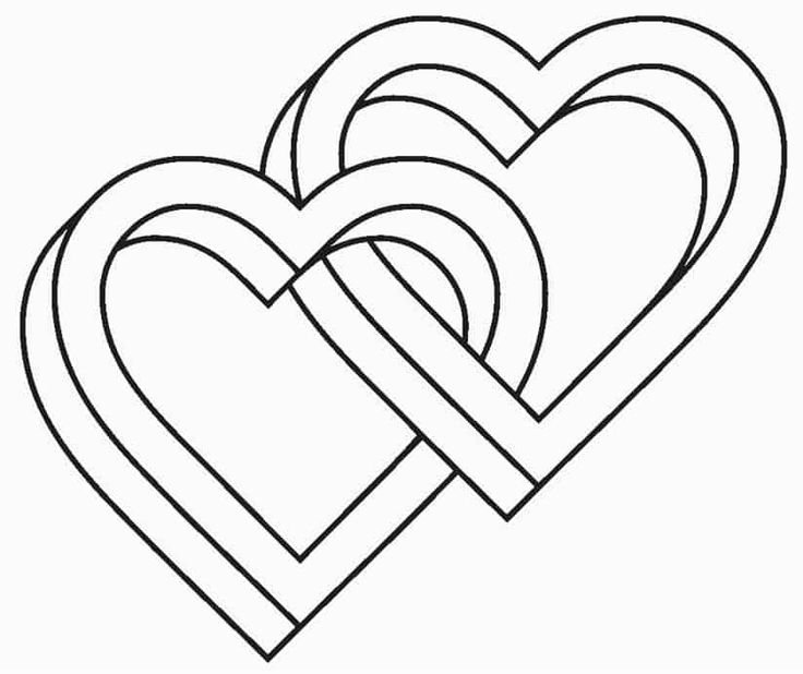 Сердечко раскраска для детей