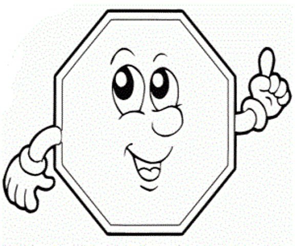 Знаки ПДД для раскрашивания для детей