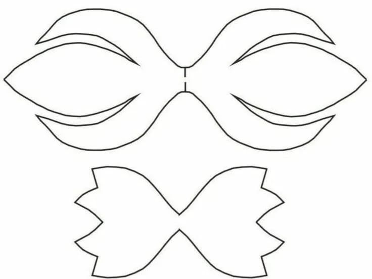 Бантики из фоамирана по шаблонам