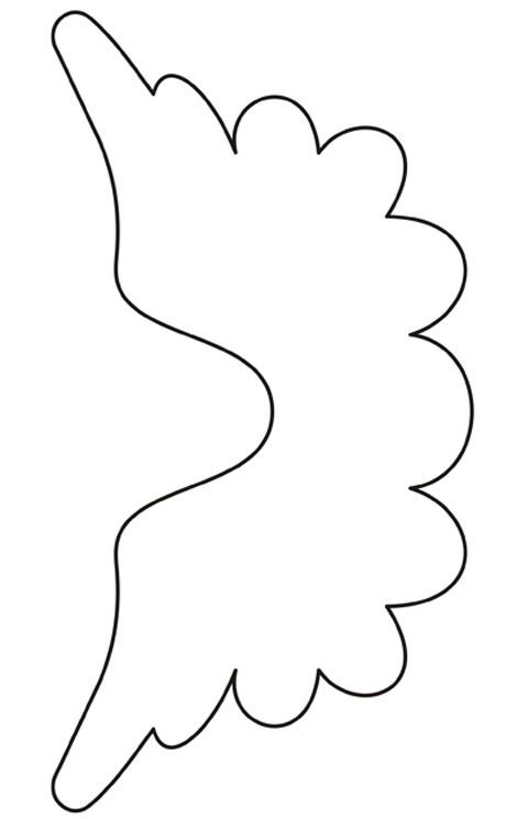 Крылышки трафарет