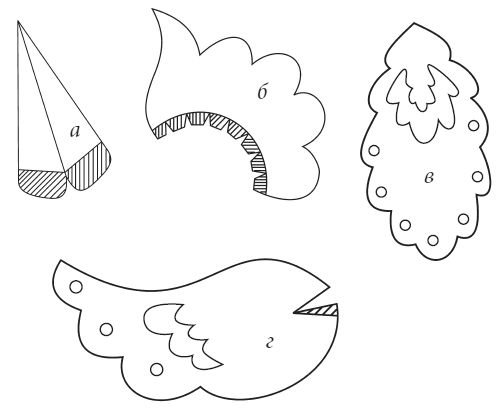 Трафарет гребешок петушка