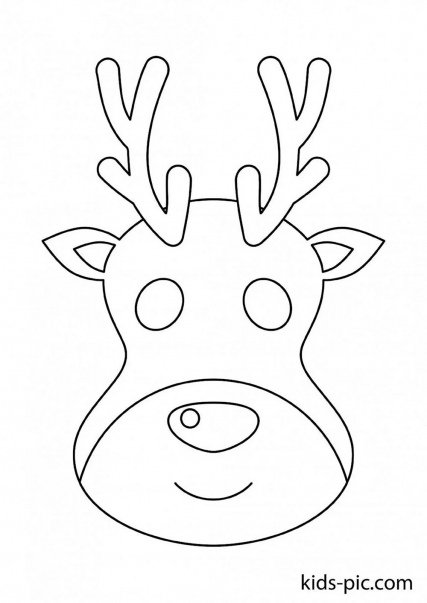 Новогодние маски раскраски для детей