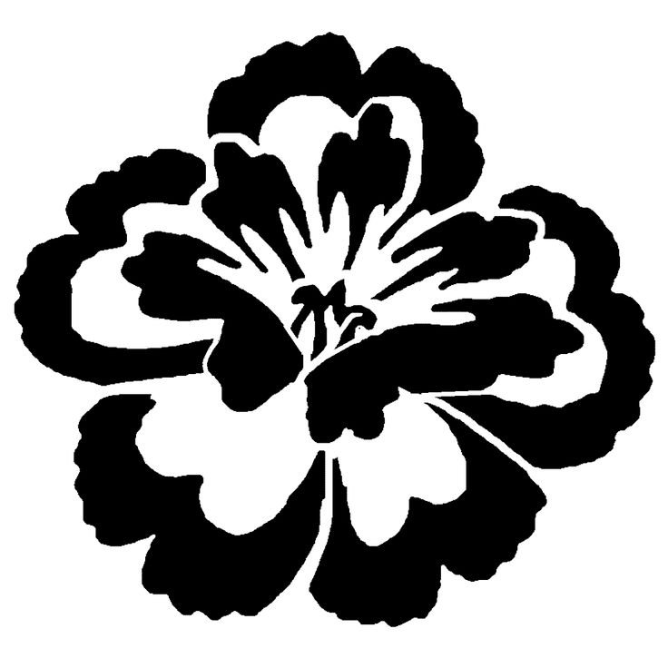 Трафареты цветов на стену