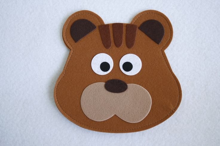 Морда медведя из фетра