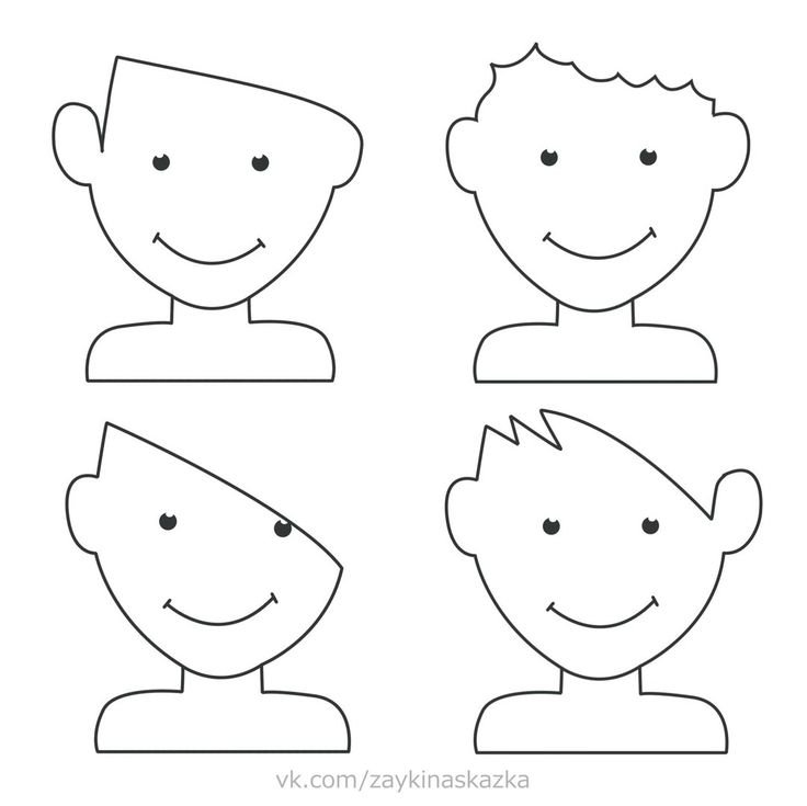 Лицо шаблон для аппликации