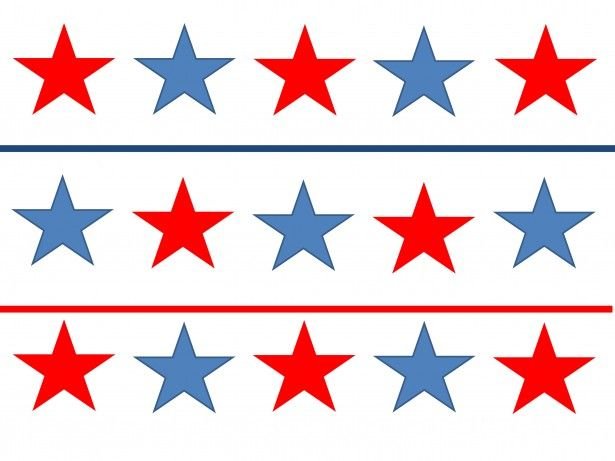 Звезда красно синяя