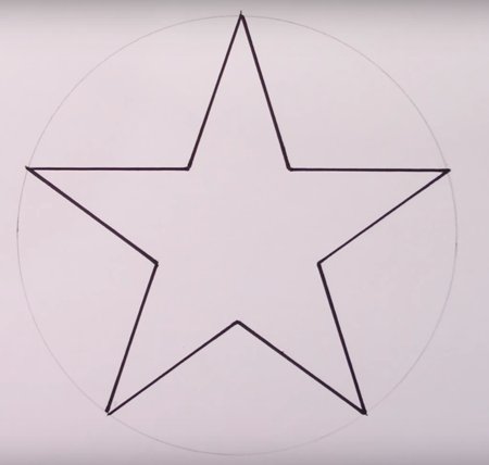 Звезда лекало пятиконечная