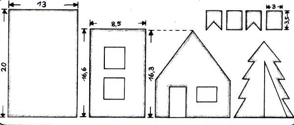 Пряничный домик выкройка