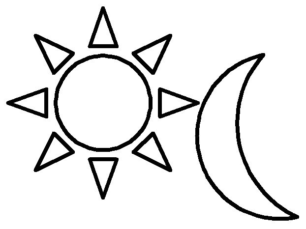 Солнце контур