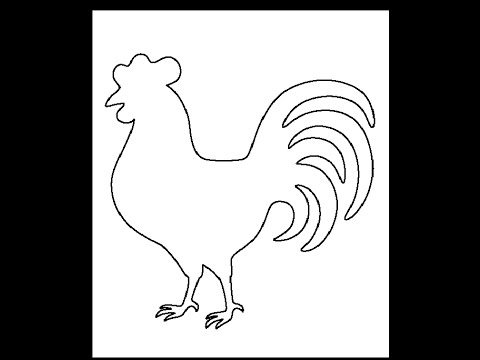 Петушок трафарет для аппликации