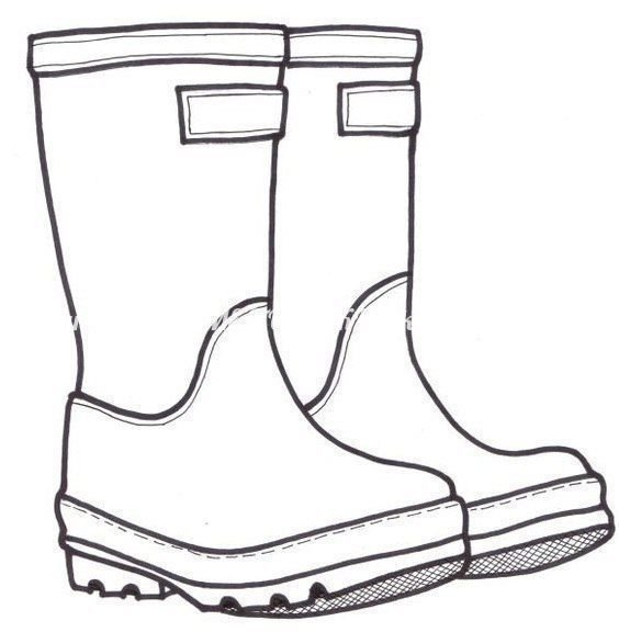 Раскраска сапоги резиновые для детей