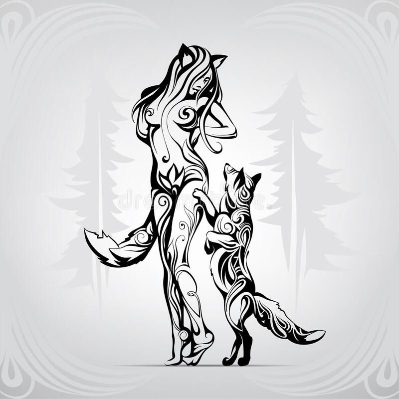 Стилизованное изображение волка