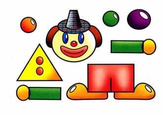 Клоун заготовка для аппликации