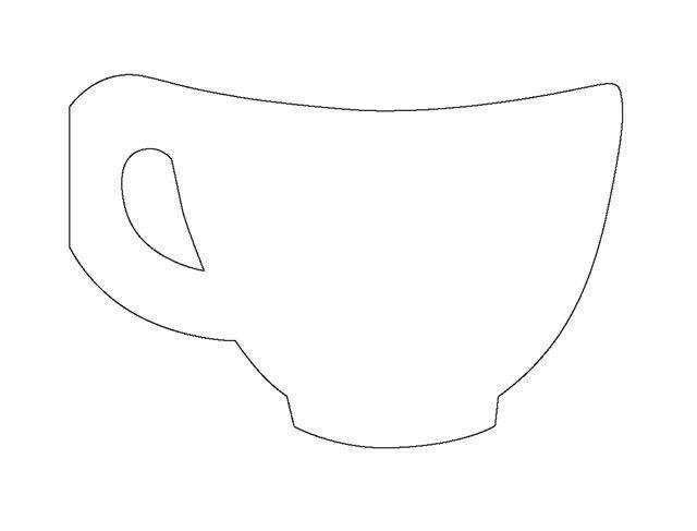 Трафарет "чашка"