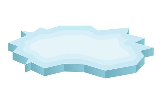 Льдина на прозрачном фоне