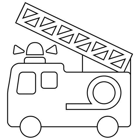 Раскраска пожарная машина