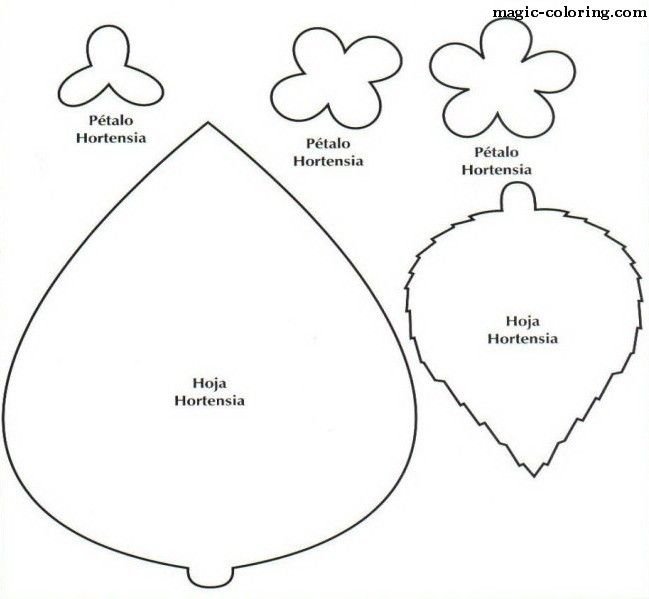 Трафареты лепестков цветов