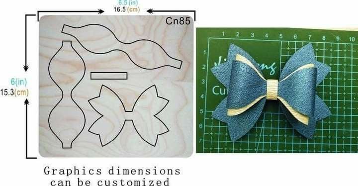 Выкройка бантика из фоамирана