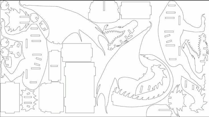 Дракон для выпиливания из фанеры