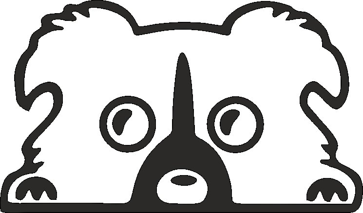 Трафареты на окна выглядывают из окна